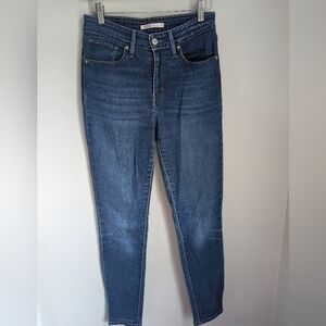 Levi's High Rise Skinny Blue Jeans Size 28